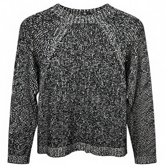 Eileen Fisher Bouclé Cotton Sweater | Quiet Luxury Minimalist Classic: Medium - Picture 3 of 5